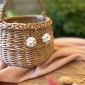 Petites créoles perles fleurs