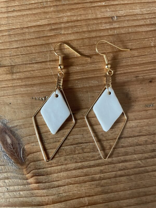Boucles d’oreilles losanges – Image 2