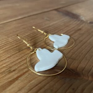 Boucles d'oreilles oiseaux encerclés