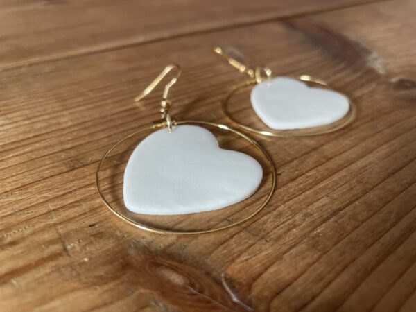 Boucles d'oreilles cœurs encerclés
