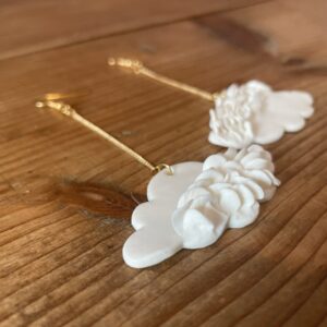 Boucles d'oreilles nuages suspendus