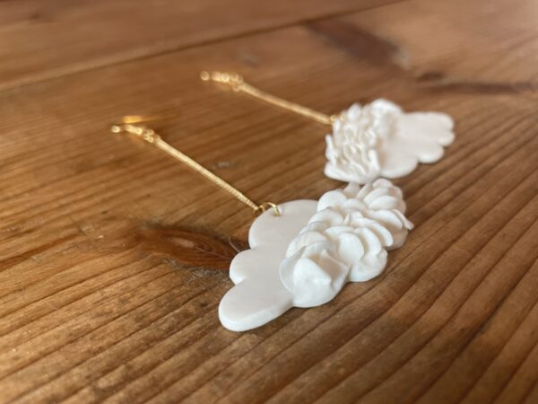 Boucles d'oreilles nuages suspendus