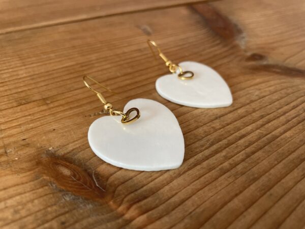 Boucles d'oreilles cœur simple et son petit cœur