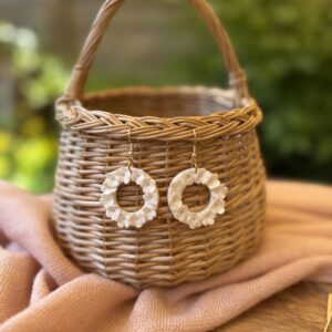 Boucles d’oreilles cercles fleuris