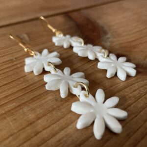 Boucles d’oreilles trio marguerites