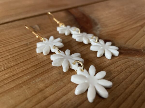 Boucles d’oreilles trio marguerites