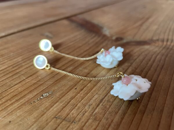 Boucles d'oreilles Mathilde demi-perle
