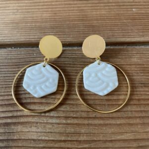 Bijoux-boucles-d-oreilles-géométriques-porcelaine-fait-main