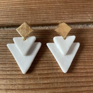 Bijoux-boucles-d-oreilles-triangles-géométriques-porcelaine-fait-main