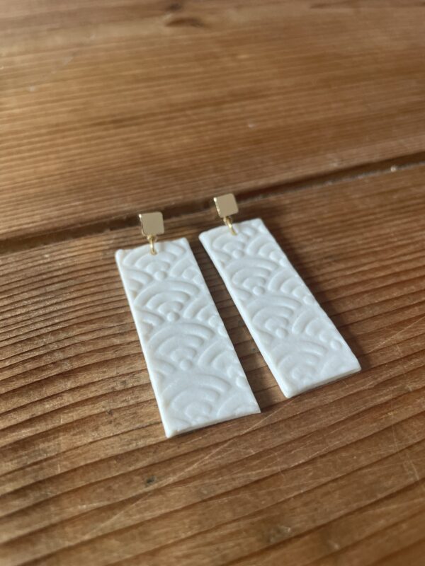 Boucles d’oreilles rectangles textures – Image 2