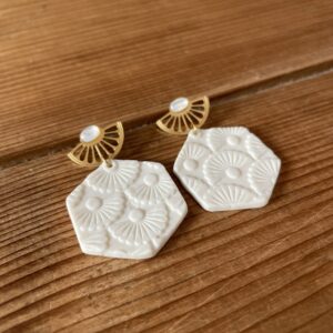 Bijoux-boucles-d-oreilles-géométriques-porcelaine-fait-main