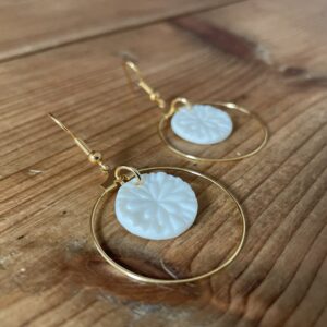Boucles d’oreilles porcelaine encerclée