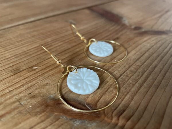 Boucles d’oreilles porcelaine encerclée