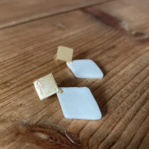 Petites boucles d’oreilles losanges
