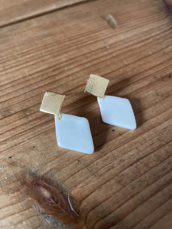 Petites boucles d’oreilles losanges – Image 2