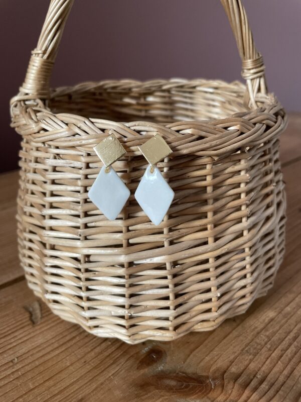 Petites boucles d’oreilles losanges – Image 3