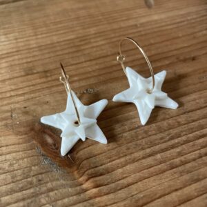 Bijoux-créoles-étoiles-porcelaine-fait-main