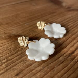 Boucles d’oreilles double fleurs