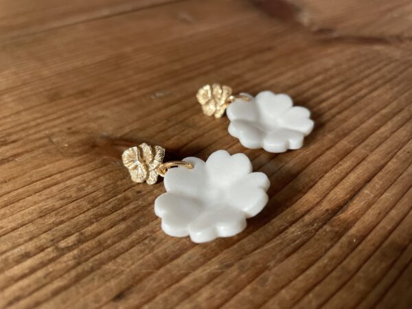 Boucles d’oreilles double fleurs