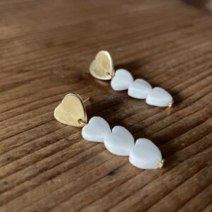Boucles d'oreilles 3 petits cœurs