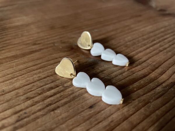 Boucles d'oreilles 3 petits cœurs