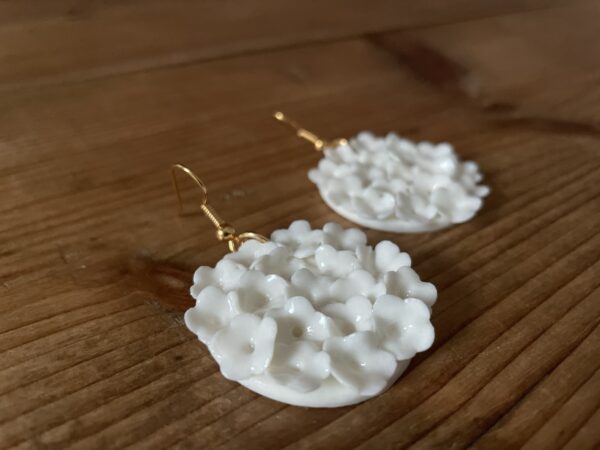 Boucles d’oreilles ronds fleuris