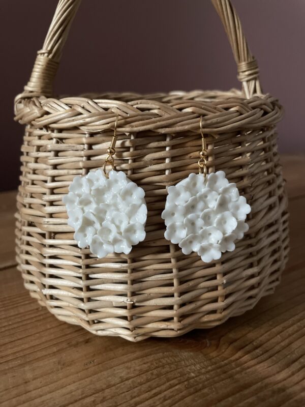 Boucles d’oreilles ronds fleuris – Image 3