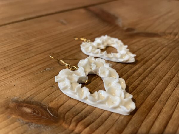 Boucles d’oreilles cœurs fleuris