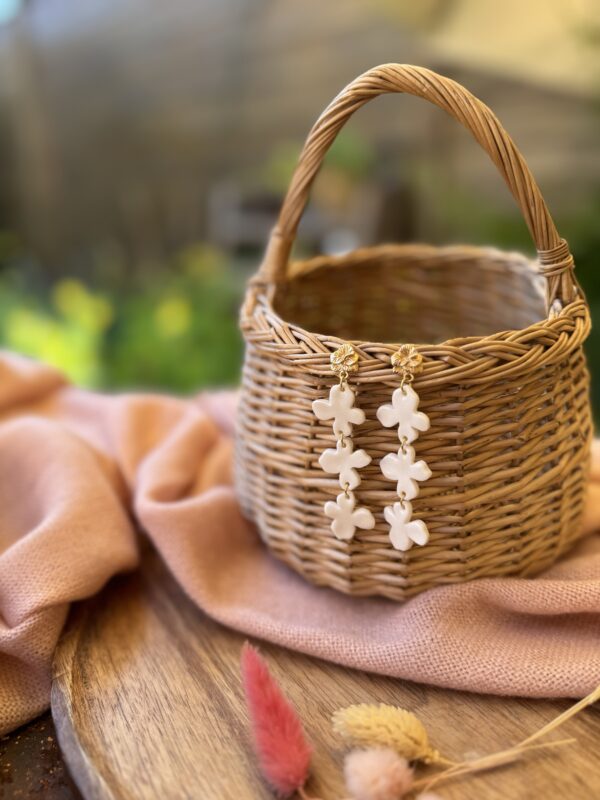 Boucles d’oreilles trio fleuri