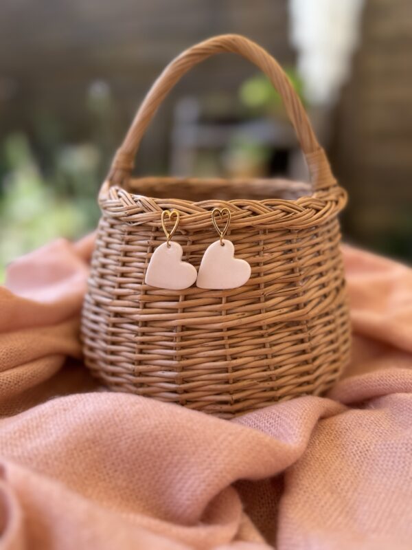 Boucles d’oreilles petit cœur & son cœur doré – Image 2