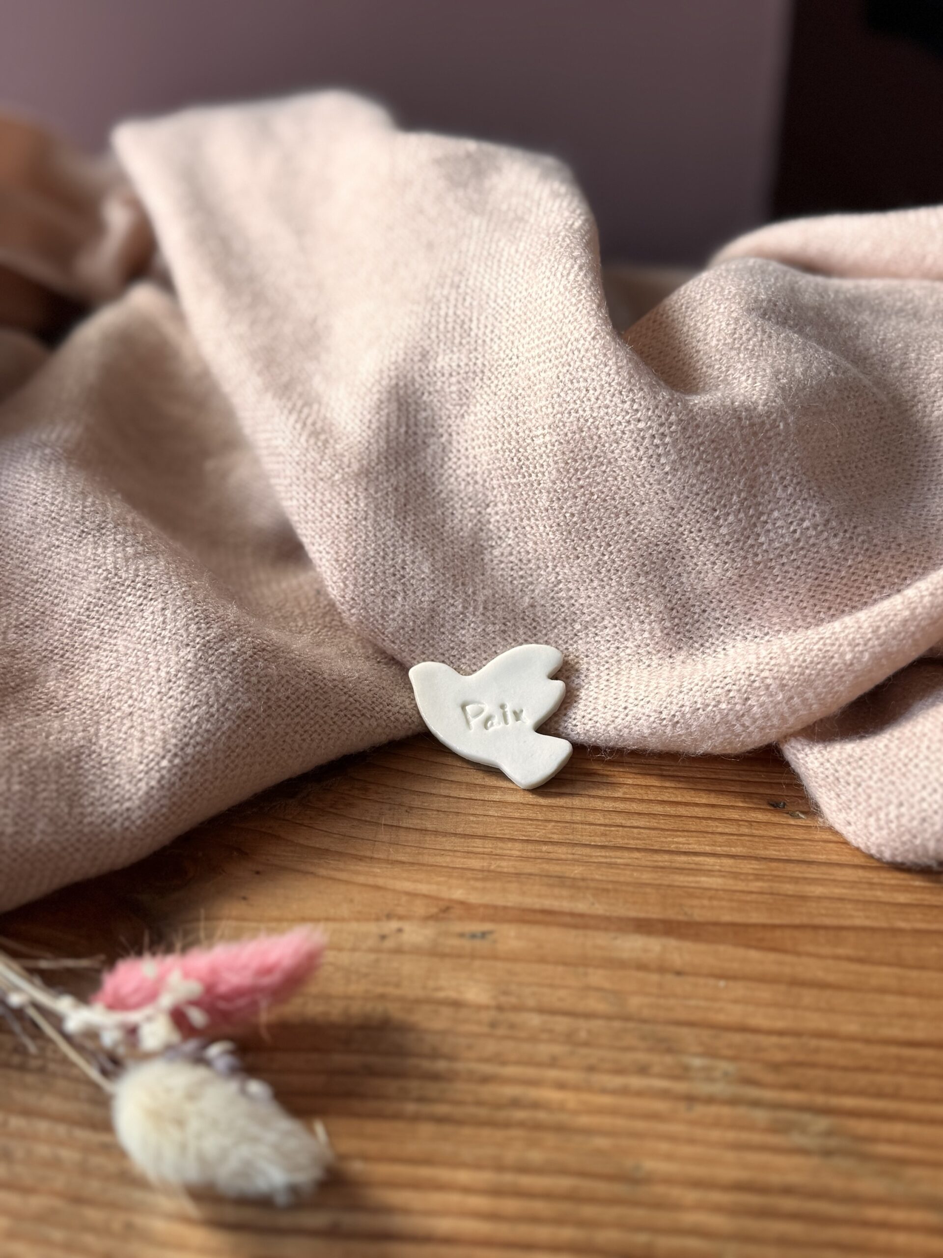 Broche en porcelaine Souffle de Paix